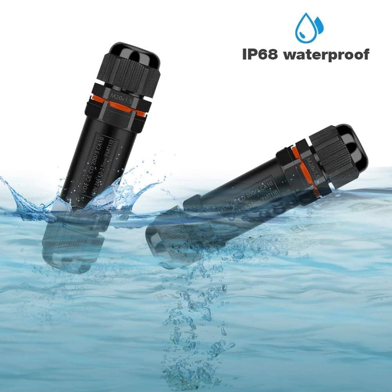 Cable connector, waterproof IP68, connection sleeve, underground cable, 3-pole connection