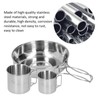 Outdoor Stainless Steel Cookware Set 5‑Piece Camping Portable Cooking Pots