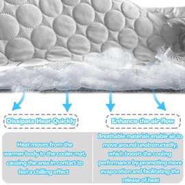 SFYWMGS Dog Cooling mat, 59’’×40’’Washable Cooling Pad for Dogs, Large Dog mat Designed for Summer, Breathable and Easy to Carry pet mat for Dogs, Cats and Pets