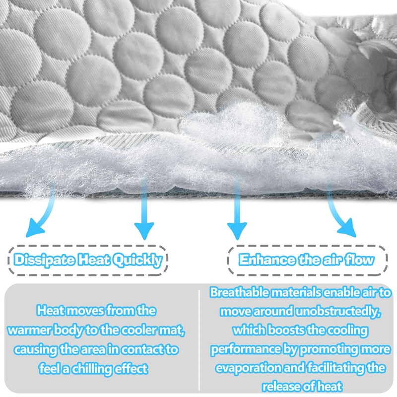 SFYWMGS Dog Cooling mat, 59’’×40’’Washable Cooling Pad for Dogs, Large