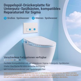 Push Plate Toilet Actuator Plate Cistern Replacement Parts Compatible with Geberit Sigma01 UP300 & 320 Actuator Plate 115770115 (White)