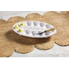 Mud Pie Happy Deviled Egg Tray Set, White, 13" x
