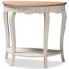 Baxton Studio Cordelia Console Table in White and Natural Brown