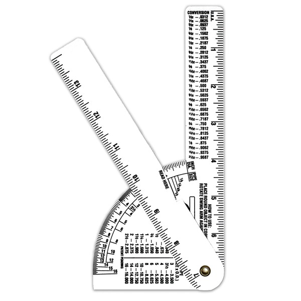 Oregon Rule Co. Pipe Caliper/Diameter Caliper and Ruler - Fractional