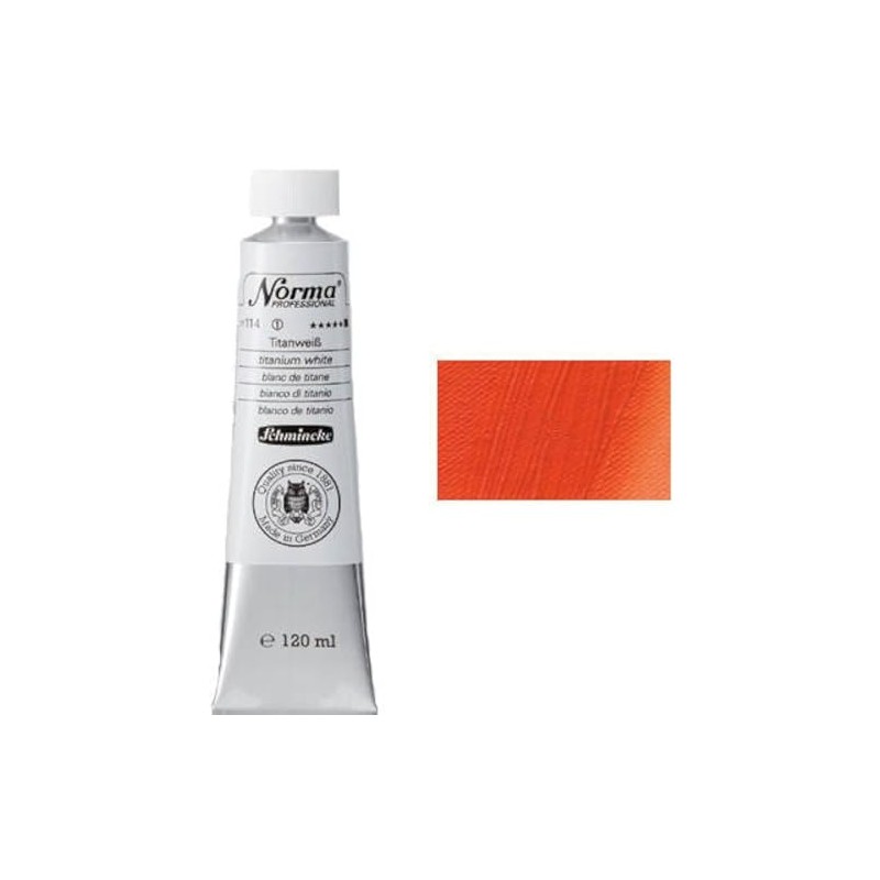 Schmincke 120ml Norma Professional Vermillion Red Light Oil Paint