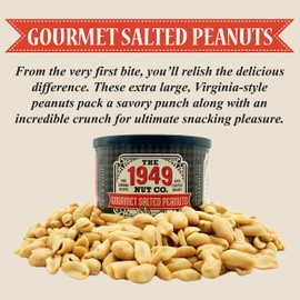 The 1949 Nut Co. Gourmet Salted Virginia Style Peanuts Oil Roasted Peanuts Fried Peanuts with Small Can