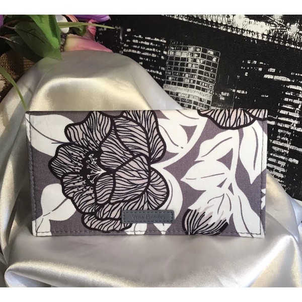 Vera Bradley Signature Cotton Checkbook Cover MOON SHADOW MEADOW NWT