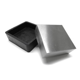 JTS Steel Bench Block W/Rubber Base 2-1/2" Square 1" Thick Steel Block Anvil Combination Steel and Rubber Block for Jewelry Making | Metal Smiths | Leatherwork | Bead and Wire Work