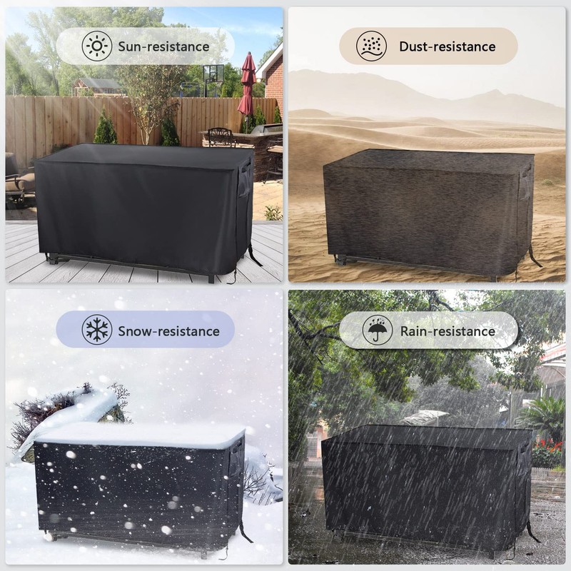 Rilime Fire Pit Cover Rectangular, 44 x 32 x 22