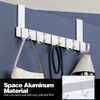 LFSEMINI 1/2/4 Pack Over Door Hook Hanger, Black/White, Long/Short, Heavy-Duty