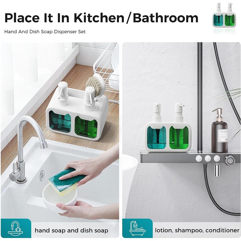 LINZOM Soap Dispenser for Kitchen Sink, 700ml Kitchen Soap Dispenser