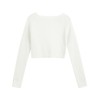 Daydance Boat Neck Girls Dance Sweater Pullover Cropped Ballet Shrug