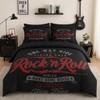 Pamnest Full Comforter Set with Sheets, 7 Pieces Vintage Music