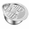 2-in-1 Stainless Steel Rice Washing Bowl with Grater – Side-Drain