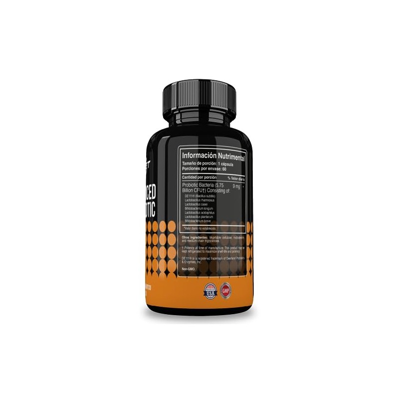 Advanced probiotic - 60 capsulas Probióticos 60 Billones UFCs -