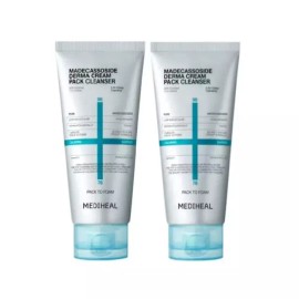 Mediheal 메디힐 더마 크림 팩 클렌저 마데카소사이드 피부진정 120ml 2개 Mediheal Derma Cream Pack Cleanser Madecassoside Skin Soothing 120ml 2ea