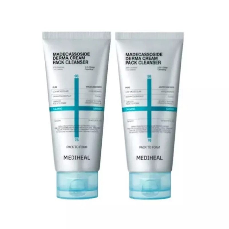 Mediheal 메디힐 더마 크림 팩 클렌저 마데카소사이드 피부진정 120ml 2개