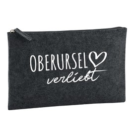 Huuraa Kulturbeutel Oberursel (Taunus) verliebt Geschenk 1 Liter Charcoal Filz Oberursel (Taunus) Geschenkidee