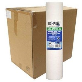 Neo-Pure 20" BB Graded Density Polypropylene Sediment Filter | 75/25 Micron | 6-Pack | Compatible with Residential, Commercial, and Industrial Filtration Systems