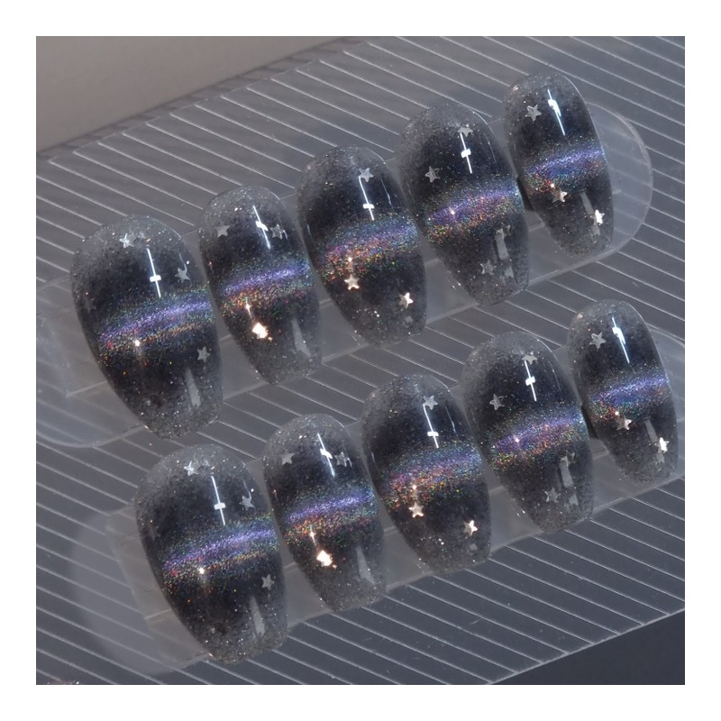 Telepop Rainbow Magnet Handmade Nail Tips - Ballerina / 텔레팝