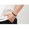 XIANNVXI Cross Bracelet for Men Women Black Bracelet Volcanic Stone