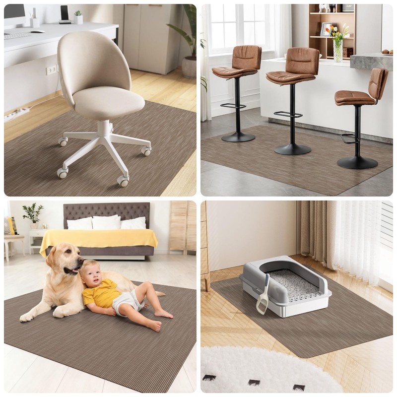 Office Chair Mat for Hardwood Floor, 53" x 45" Desk