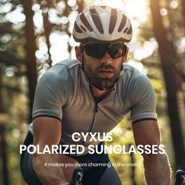 Cyxus Polarized Cycling Sunglasses for Men Women Running Sunglasses Shield Style Sports Mountain Bike Baseball Glasses UV400