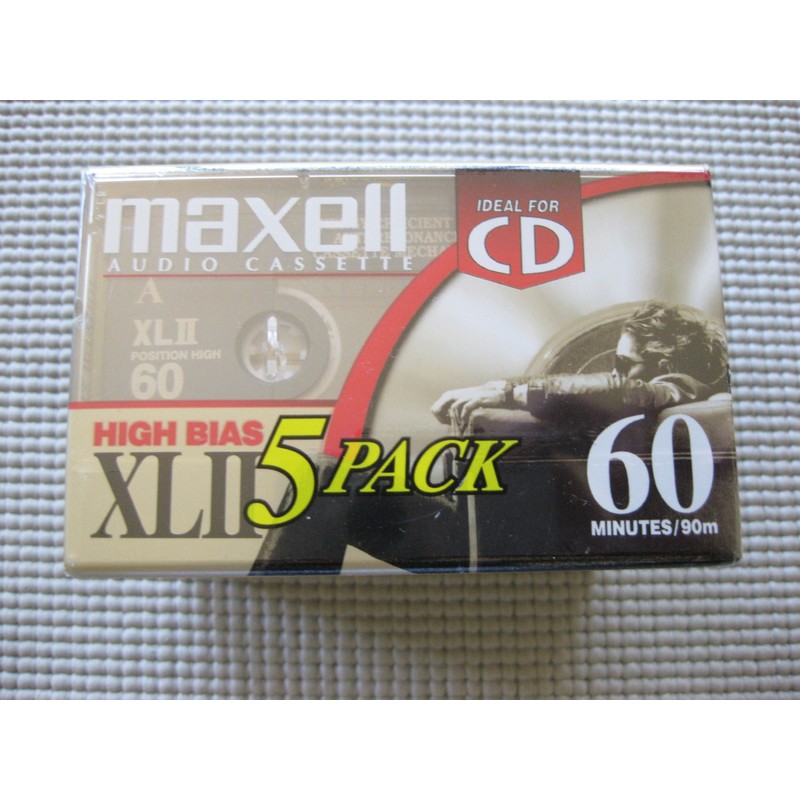 Maxell 139858 60-Minute High Bias Standard Cassette Audio Tape -