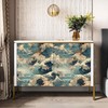 Vintage Ocean Wave Wallpaper, Japanese Art Inspired Seascape Wallpaper