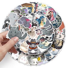 Dragon Cat Stickers for Laptop(50 Pcs),Gift for Kids Teens Adults Girl,Cat Waterproof Stickers for Water Bottle,Vinyl Stickers for Scrapbook,Journal,Dairy,Skateboard