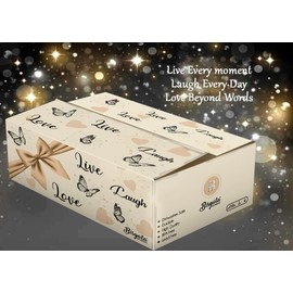 BISYATA Valentines Gift - Inspirational Shot Glass Gift Set - Live Laugh Love - christmas Gift, Wedding, Anniversary, Graduation - 2oz Set of 6 - With Gift Box