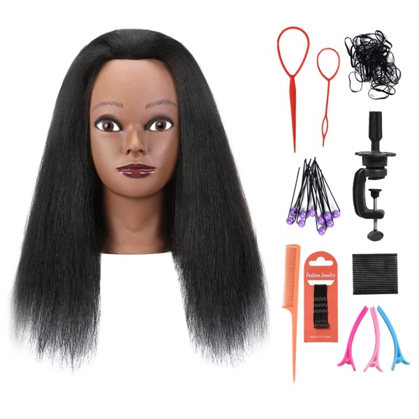 Does not apply Cabeza Maniquí 100% Cabello Real 14", Peinar,