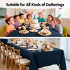 MIULEE Navy Linen Cotton Table Cloth Rectangle Tablecloth Waterproof Spillproof