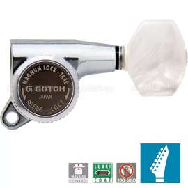 GOTOH NEW Gotoh SG381-P7 MGT 6 in Line EX LONG Staggered Set Locking ESP/LTD - CHROME