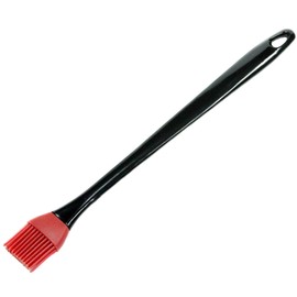 Chef Craft Select Silicone Basting Brush, 14 inch, Black/Red