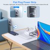 Extension Cord 5 Ft, Flat Plug Power Strip with 6