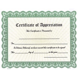 Pre Printed Award Certificate 3461 Bison Blank Fields | Pack of 10 - Appreciation (Achievement, Excellence, Participation, Recognition, Training)