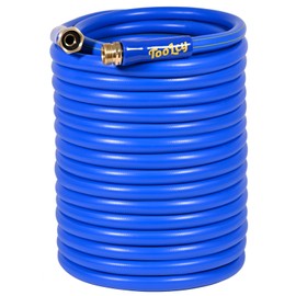 TOOLCY Garden Hose 100 ft x 5/8", Heavy Duty Water Hose 100ft, Durable Solid Brass Swivel Fittings, Male to Female, Kinkless Lightweight Gardening Hoses for Outdoor, Yard, Lawn