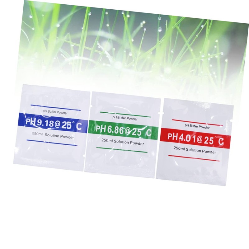 Baluue 9 Pcs Ph Calibration Buffer Powder Distilled Water Solution