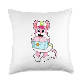 Rat Nurse First aid kit Throw Pillow