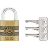 ABUS Vorhängeschloss Messing 83/45 IRON ROCK Jubiläumsschloss mit 3 Schlüssel