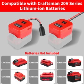 20V to 12V Step-Down Converter for V20 Craftsman 20V Battery for Power Adapter Wheel, DC 12V 10A 120W Buck Converter Regulator for Golf Cart RC Car Truck Light & DIY
