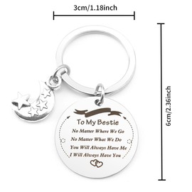 Keyring for Bestie Best Friend Friendship Work Bestie Gifts for Women,Bff Gifts,Bestie Keyring,Graduation Birthday Valentine'S Day Anniversary Christmas New Year Gifts for Friends Female Girlfriend