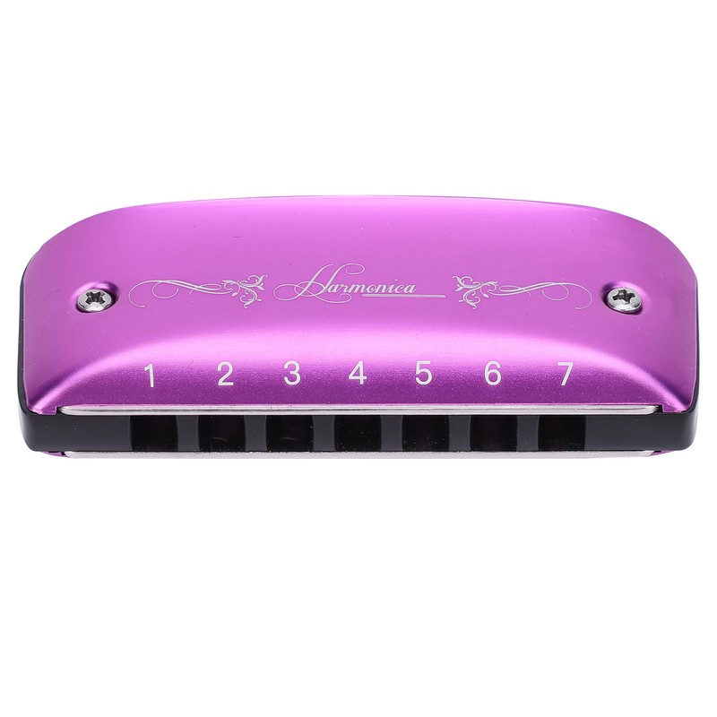 Harmonica 7-Hole Mini Blues Student Adult Beginner Playing Color Mouth