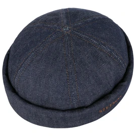 Stetson Docker Hat Denim 100% Cotton Made in EU Unisex Summer, Denim-Dark Blue, M