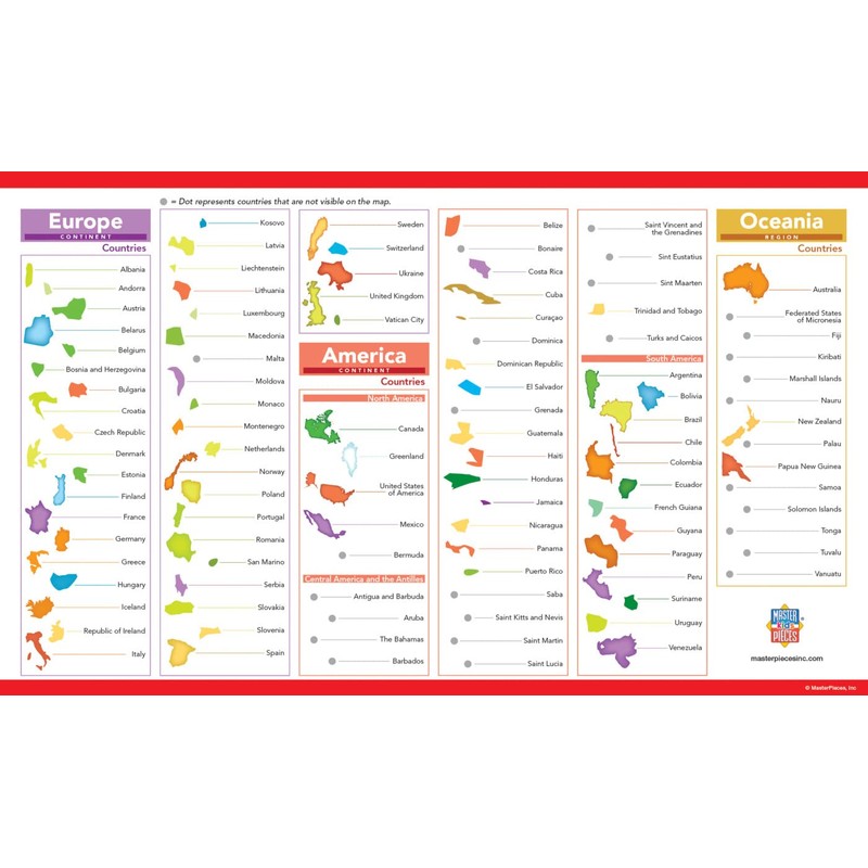 MasterPieces 60 Piece Educational Jigsaw Puzzle for Kids - World