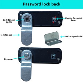 Combination Lock Keyless Password Lock for Cabinets Drawers Bedroom Doors 3 Digit Combination Lock DIY Single-Door Lock (Black)