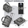 Shopsource Garment Duffle Bag with Wheels for Travel, Modern Grey