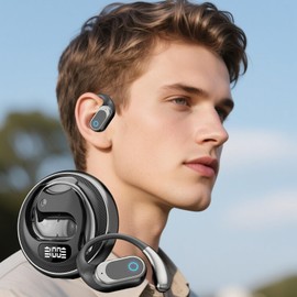 Over The Ear Earbuds - Sports Headphones - Noise Cancelling Earphones for Running Gym Cycling Workout Travel Trucker Game Airplane