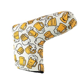 Foretra - Limited Edition Beer Mugs Pattern Putter Headcover Quality PU Leather Magnetic Closure for Blade Style Putters